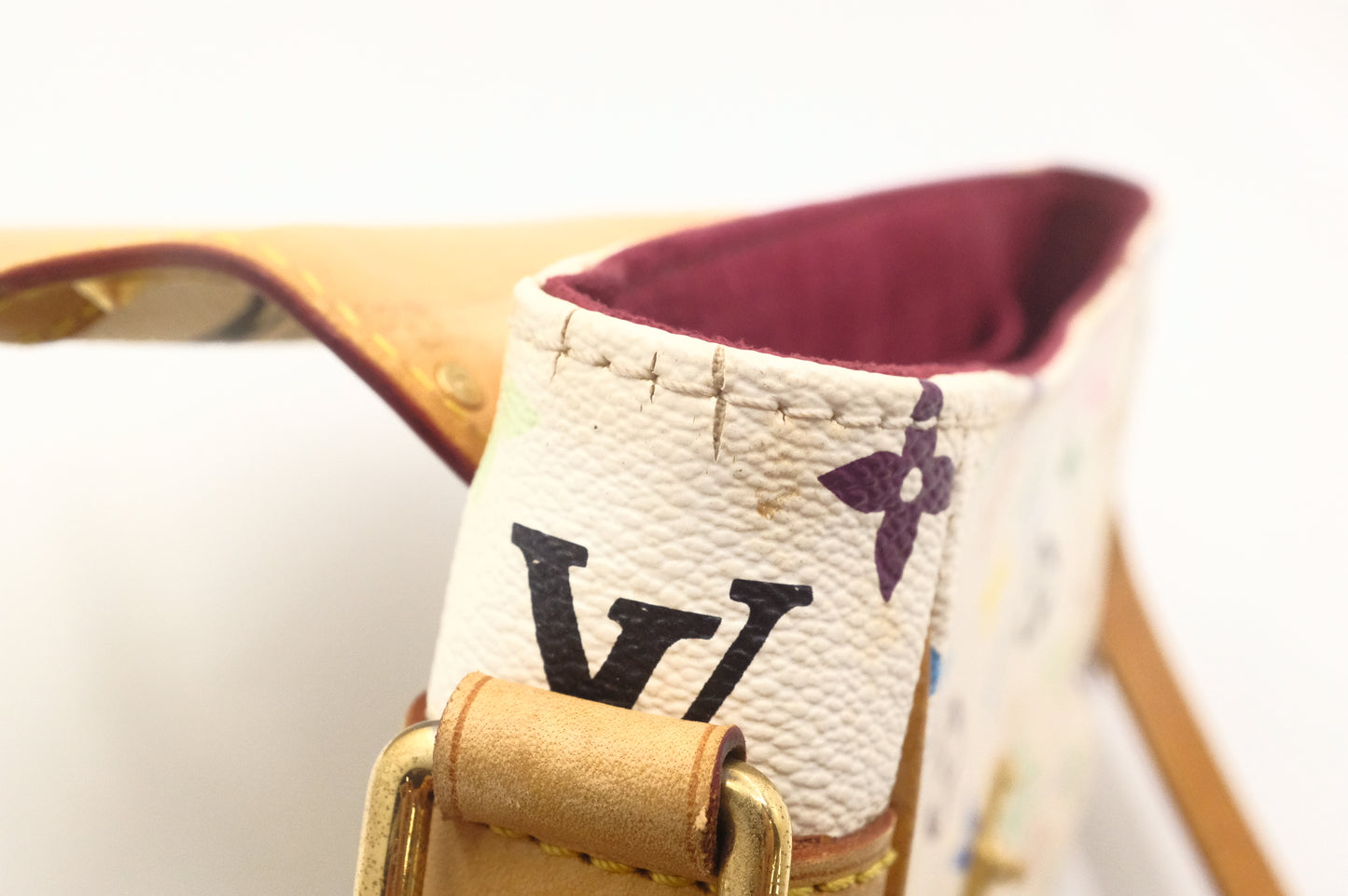 Louis Vuitton Sologne in White Multicolor Monogram Canvas
