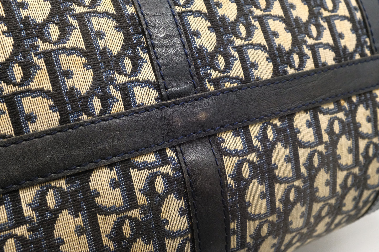 Dior Boston Bag in Navy Oblique Canvas