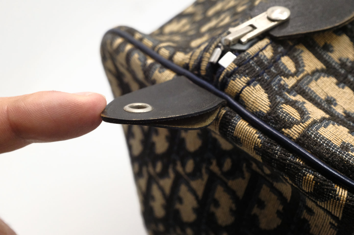 Dior Boston Bag in Navy Oblique Canvas
