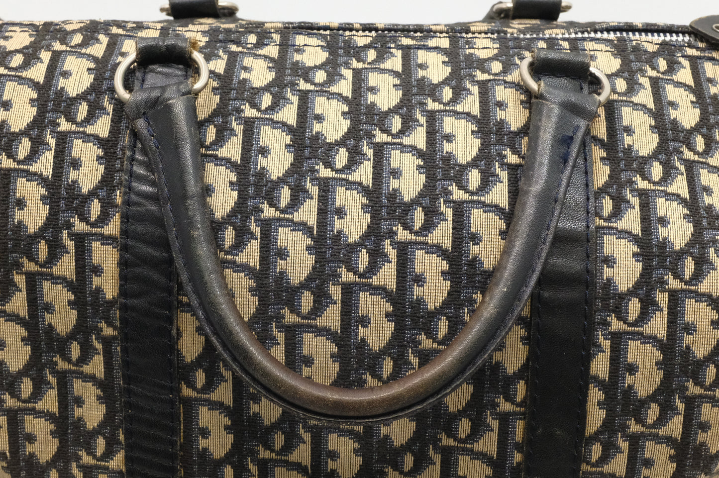 Dior Boston Bag in Navy Oblique Canvas
