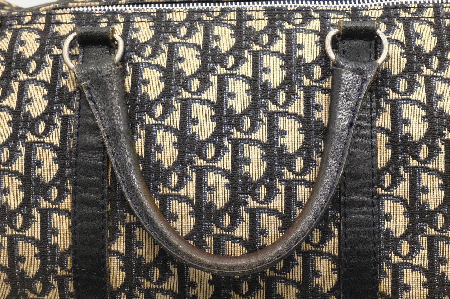 Dior Boston Bag in Navy Oblique Canvas