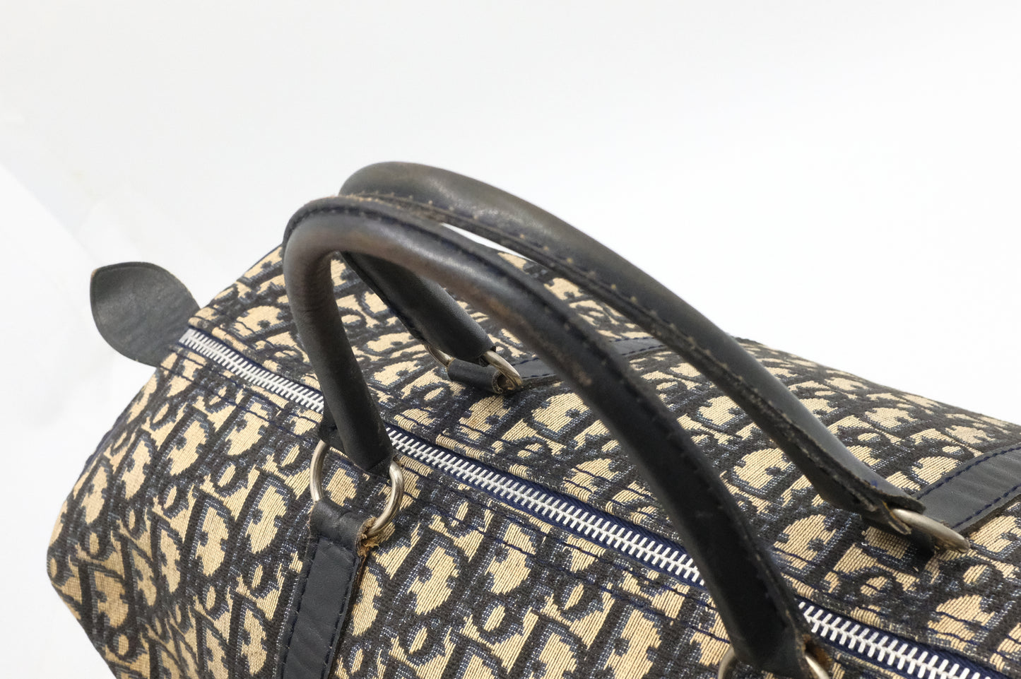 Dior Boston Bag in Navy Oblique Canvas
