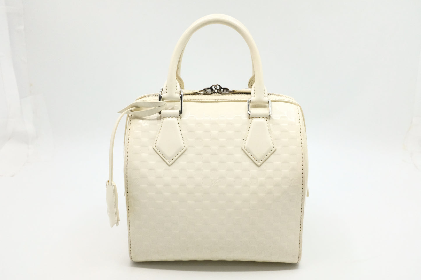 Louis Vuitton Speedy Cube in White Damier Facette Leather