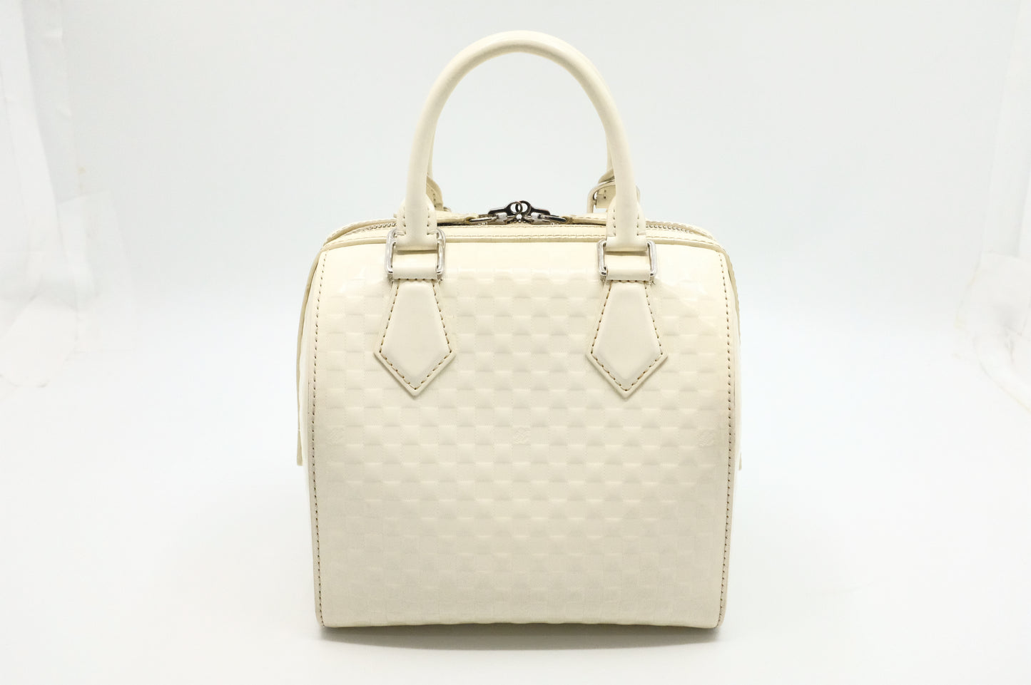 Louis Vuitton Speedy Cube in White Damier Facette Leather