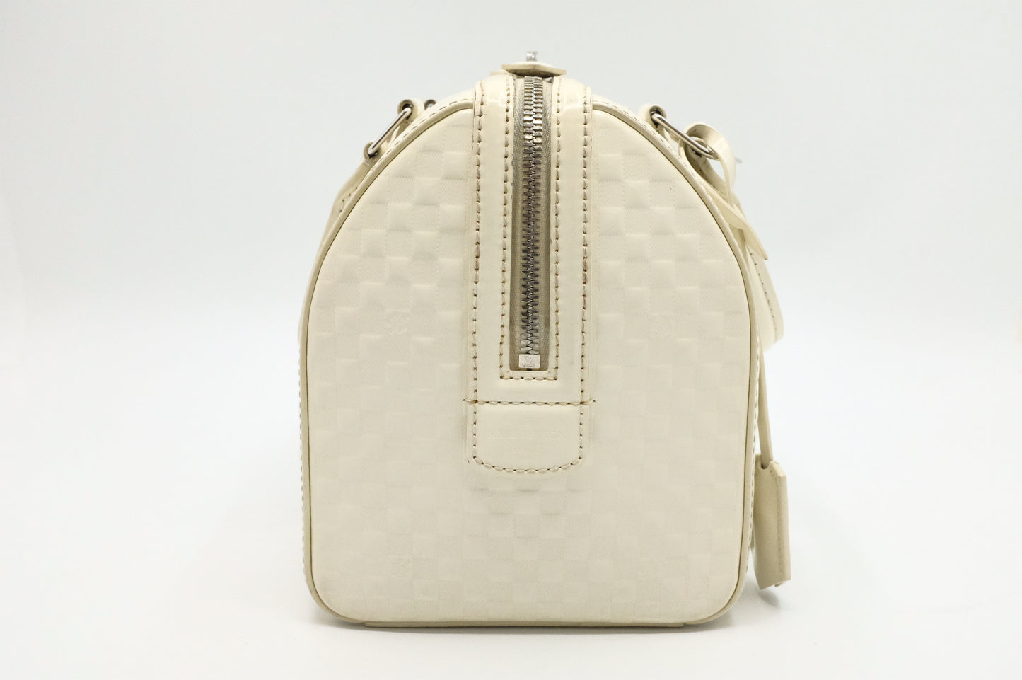Louis Vuitton Speedy Cube in White Damier Facette Leather