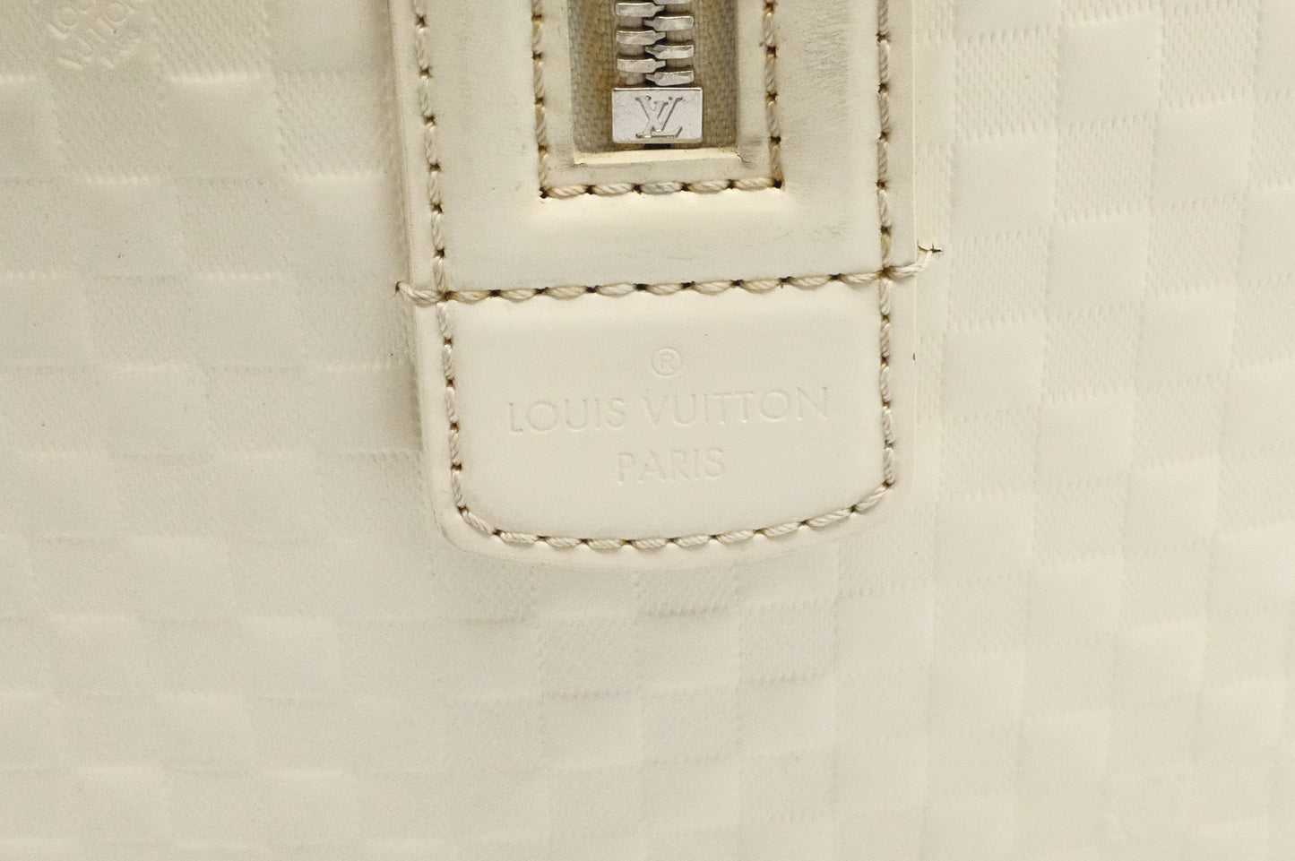 Louis Vuitton Speedy Cube in White Damier Facette Leather