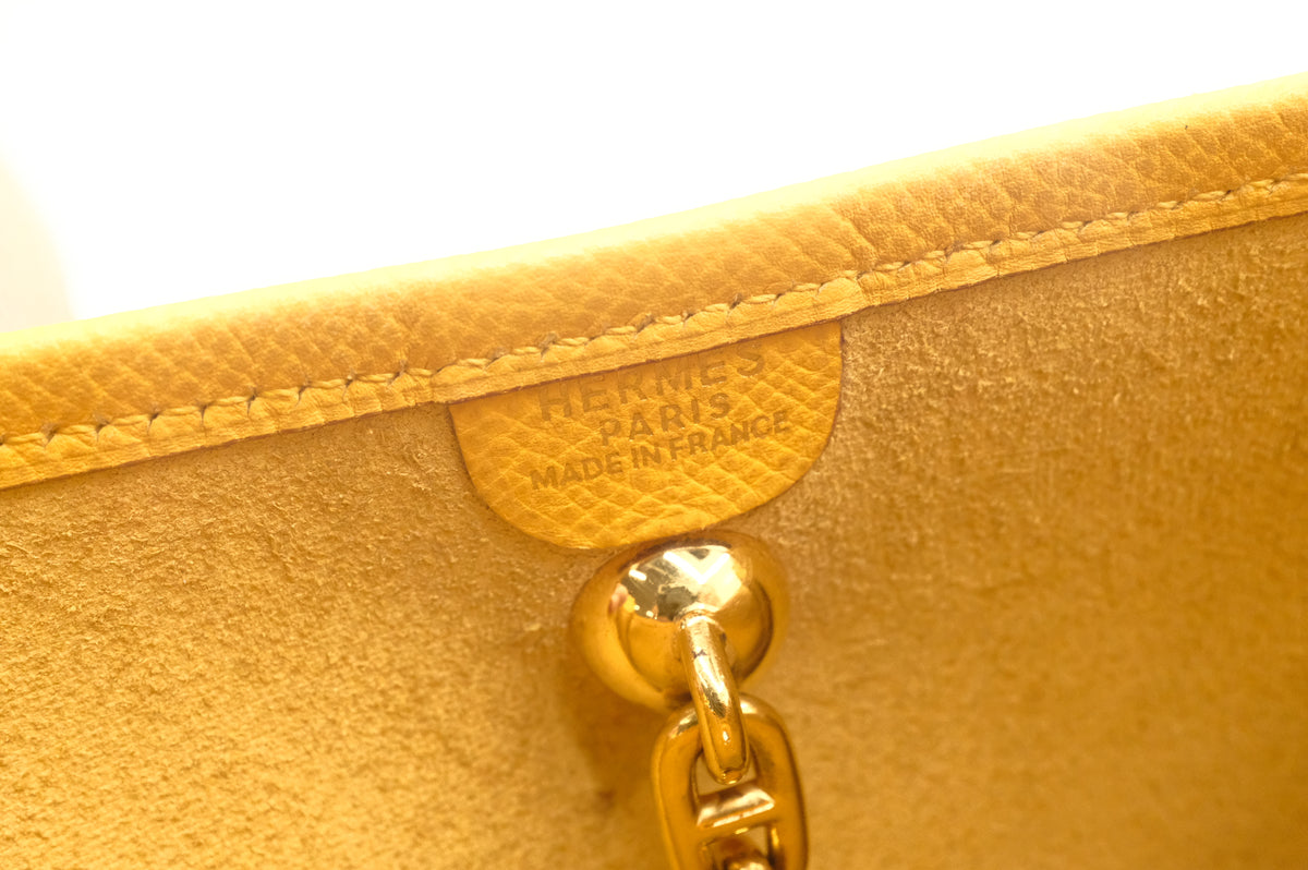 Hermes Vespa PM in Yellow Leather