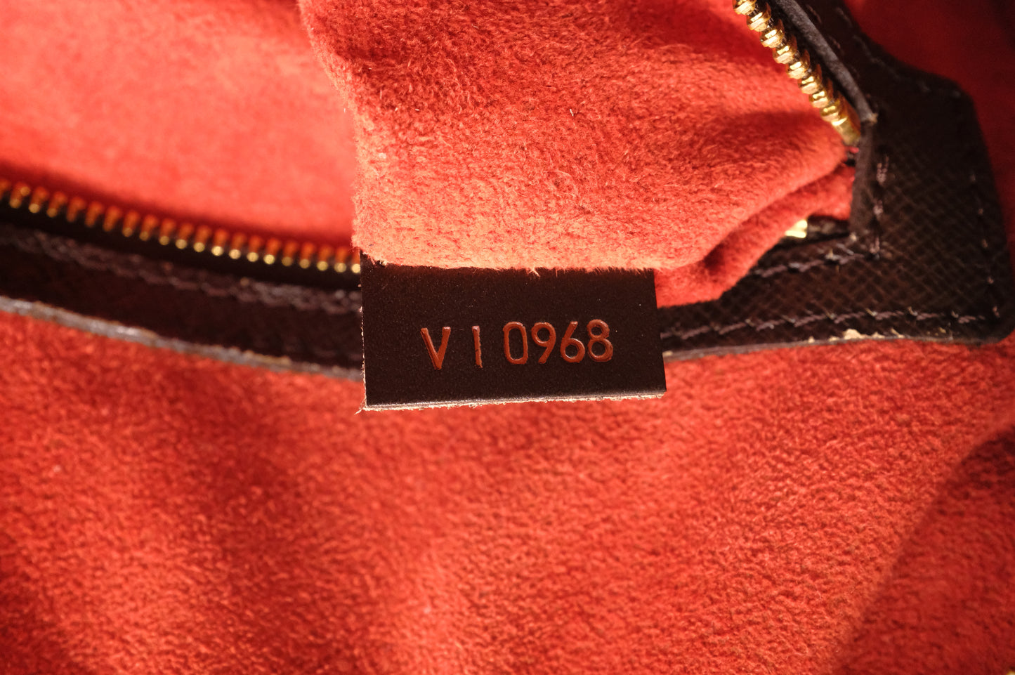 Louis Vuitton Triana Handbag in Damier Ebene Canvas