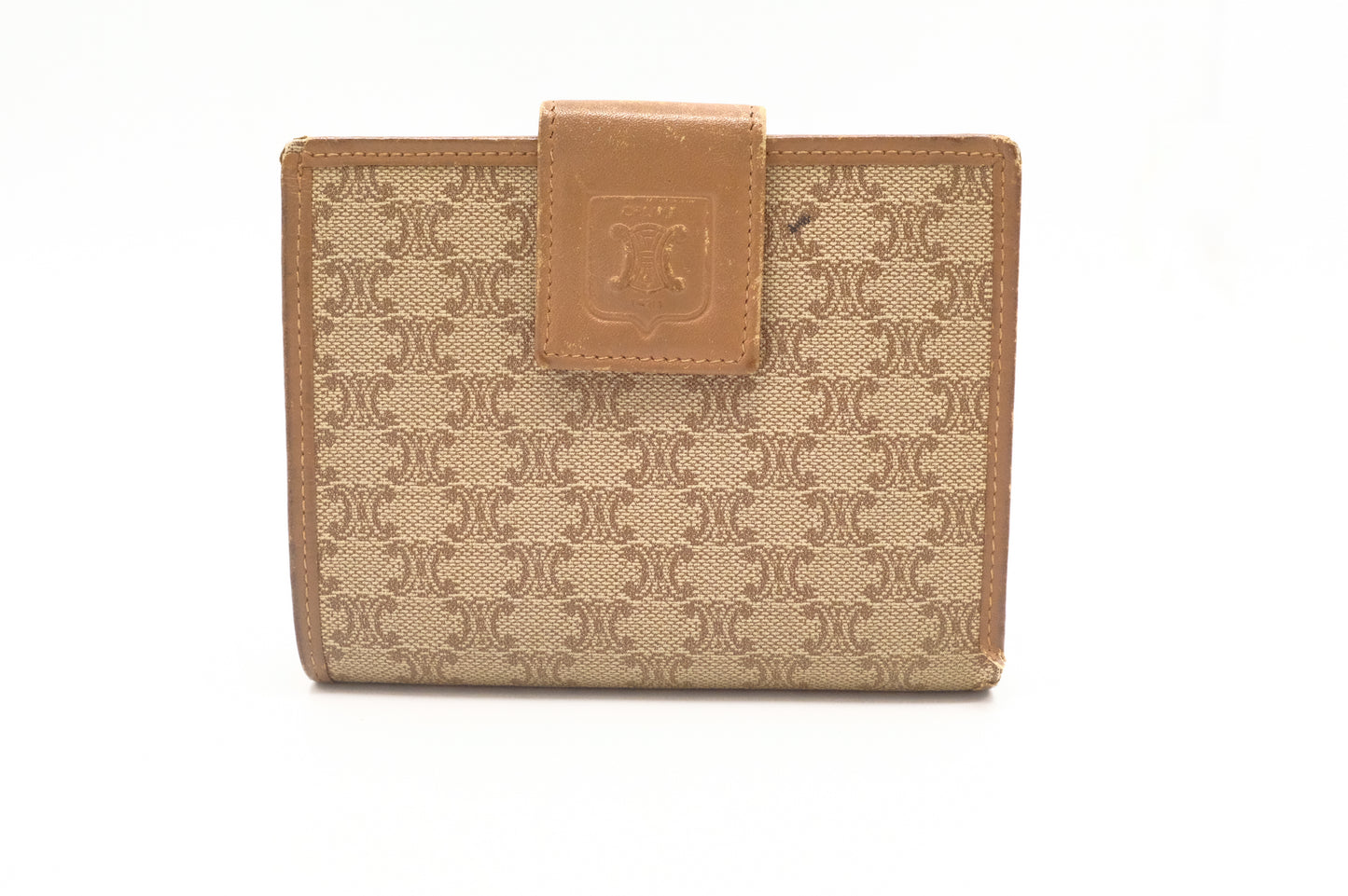 Celine Bifold Wallet in Beige Macadam Canvas