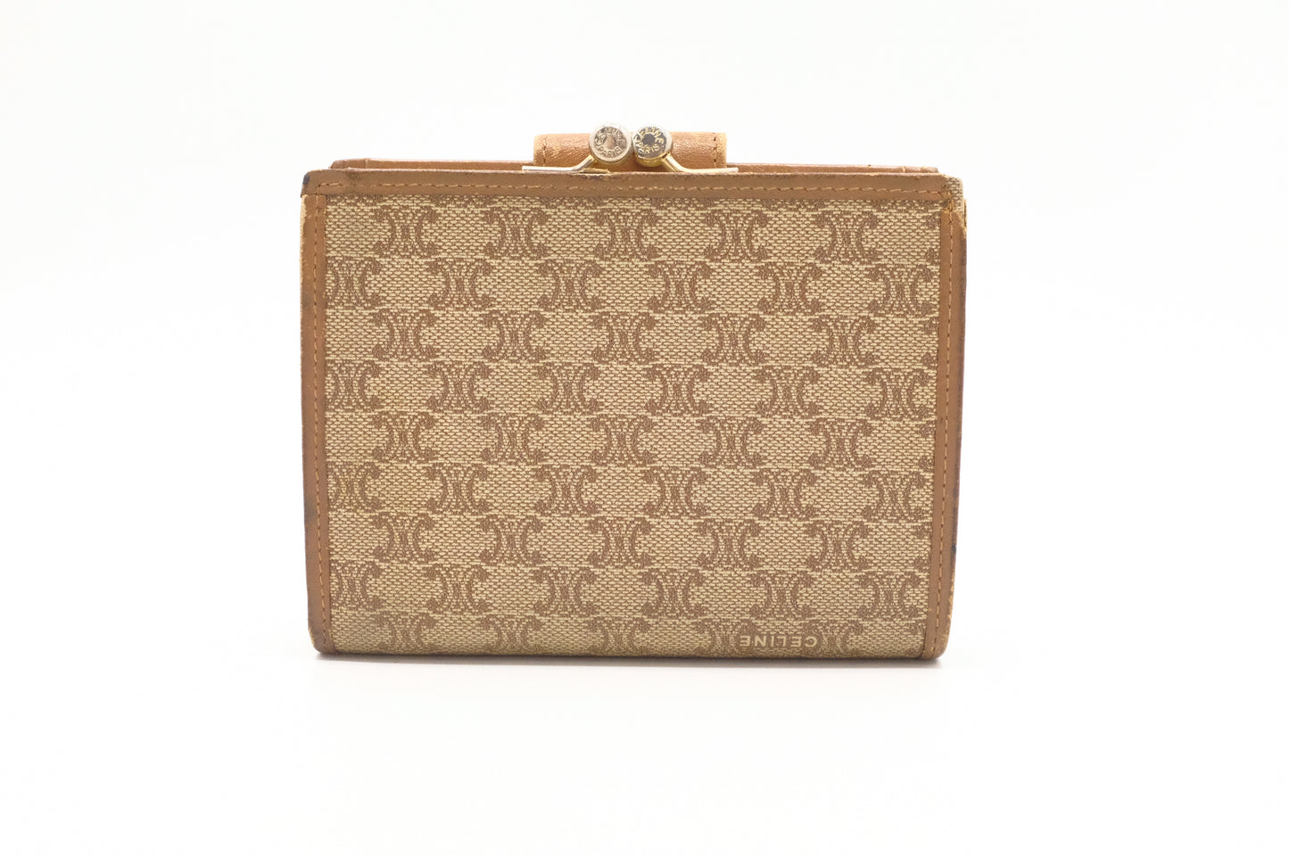 Celine Bifold Wallet in Beige Macadam Canvas