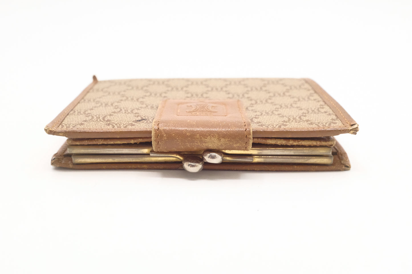 Celine Bifold Wallet in Beige Macadam Canvas