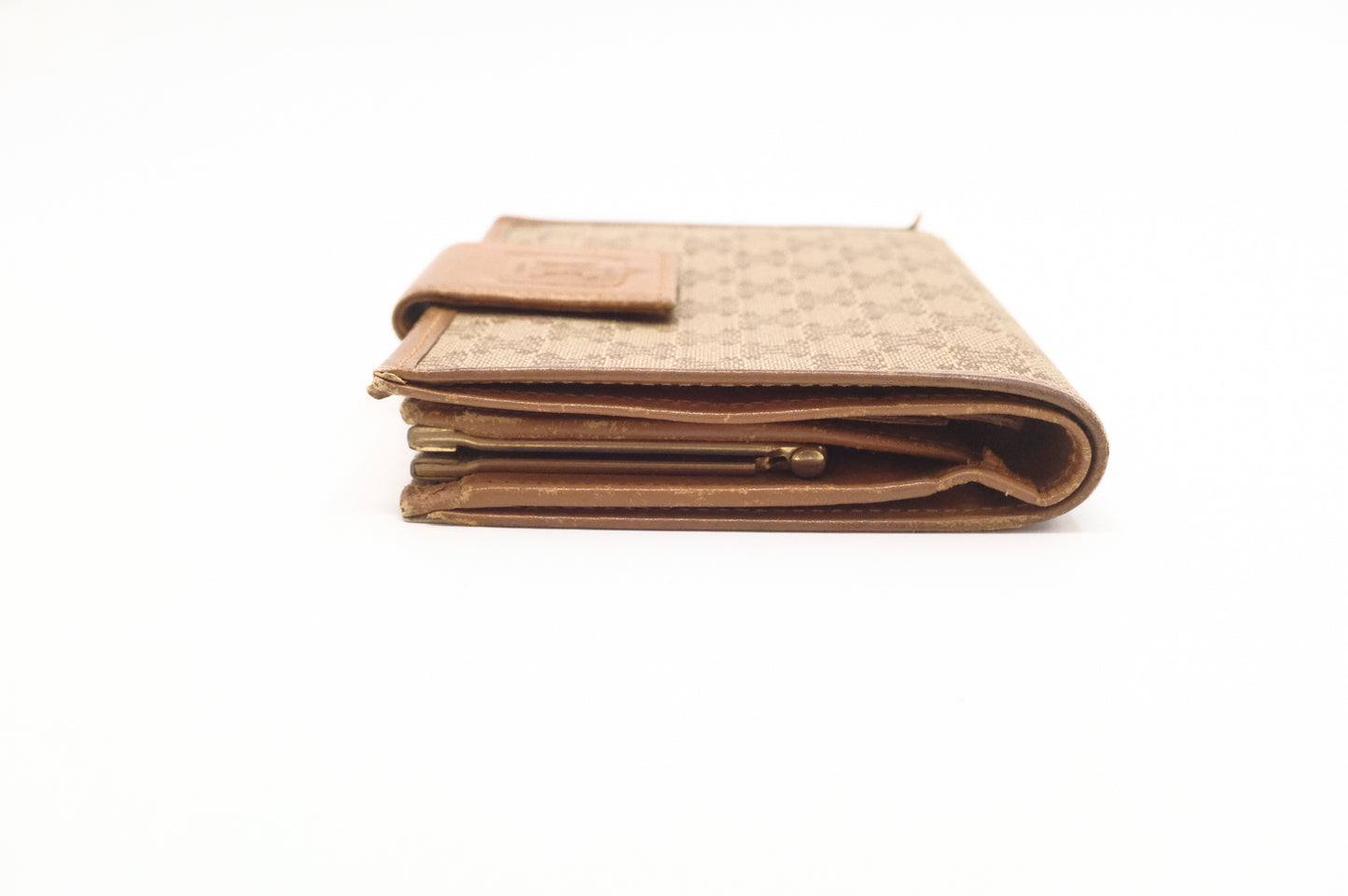 Celine Bifold Wallet in Beige Macadam Canvas