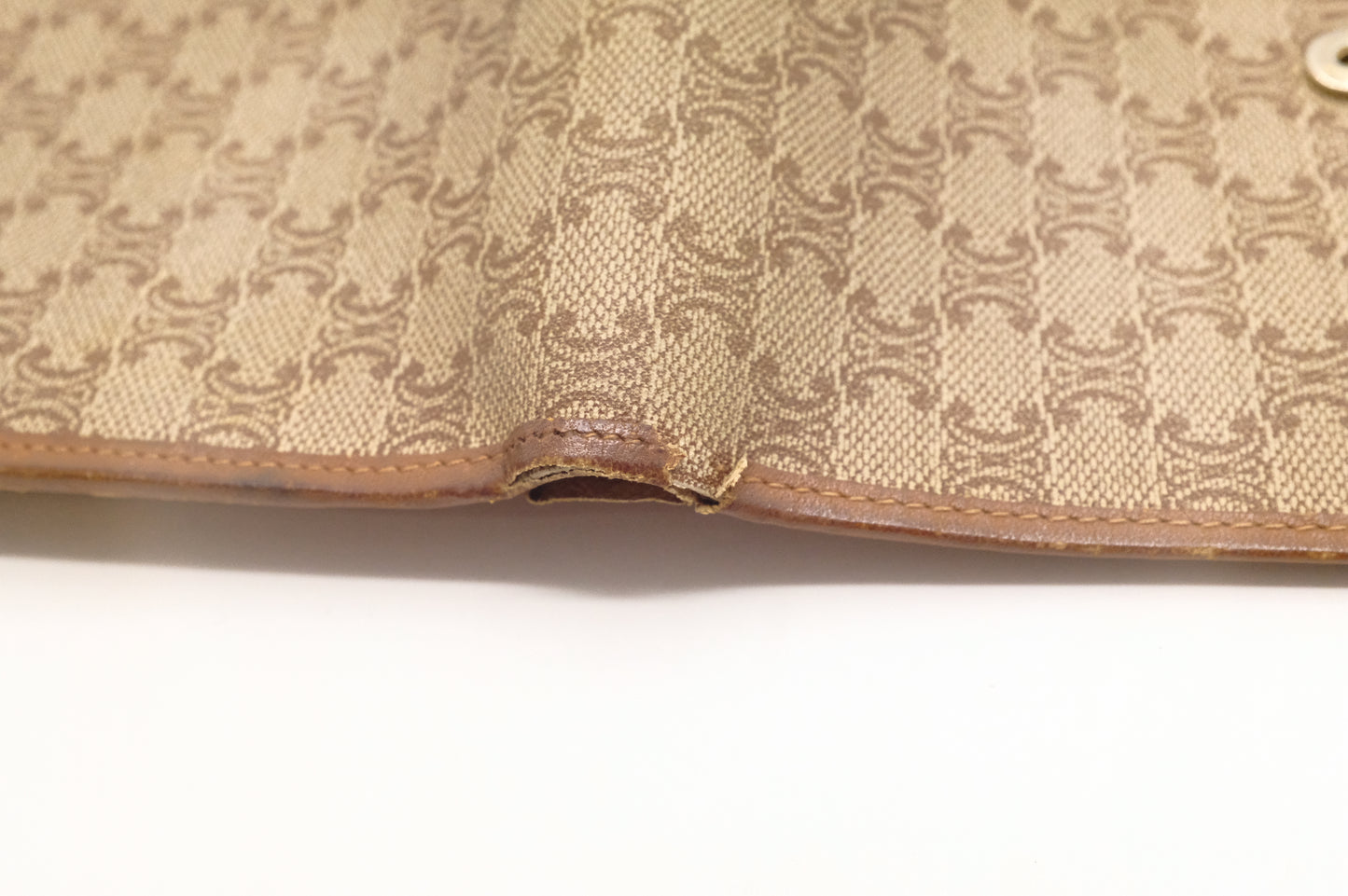 Celine Bifold Wallet in Beige Macadam Canvas