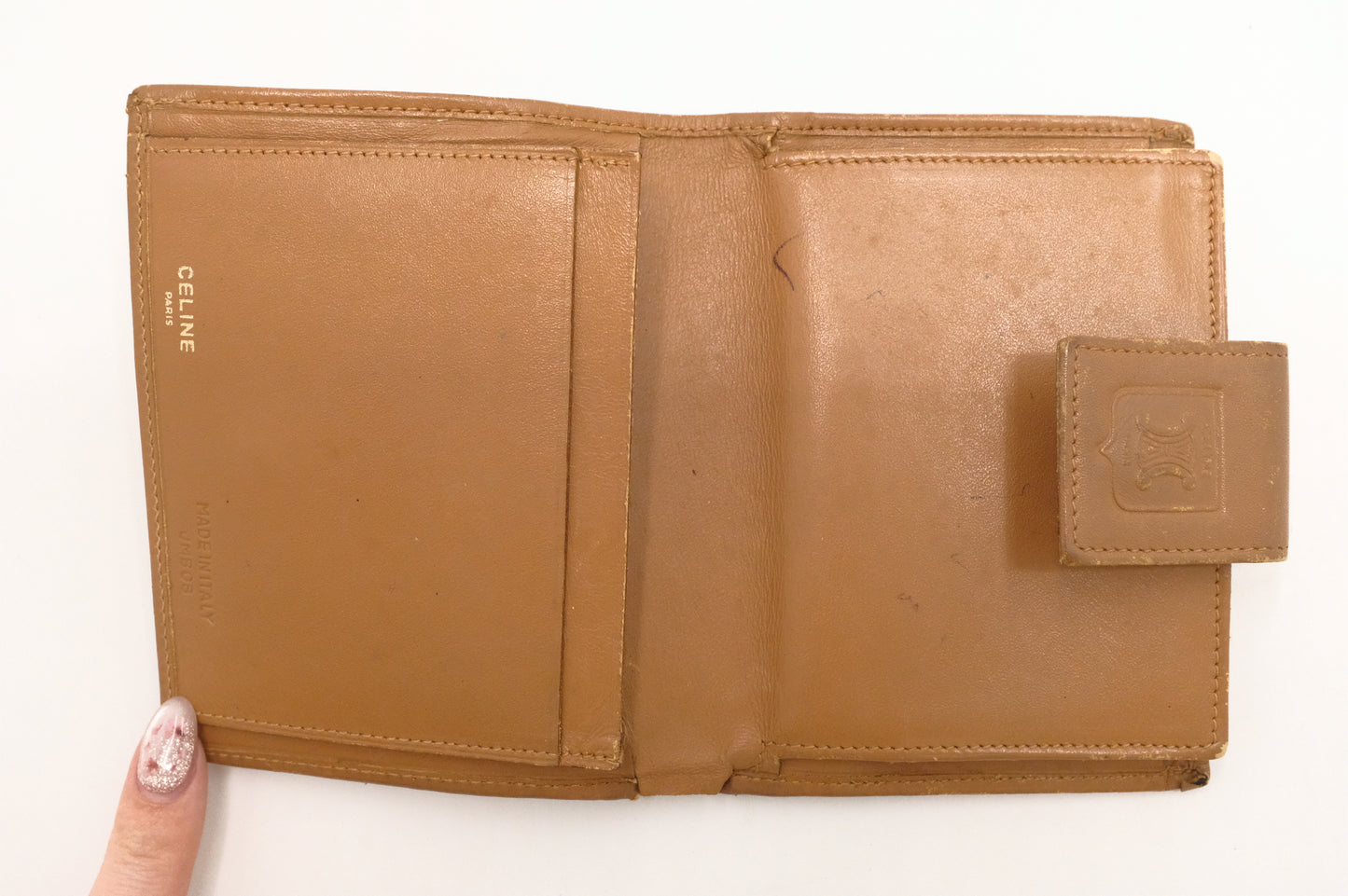 Celine Bifold Wallet in Beige Macadam Canvas