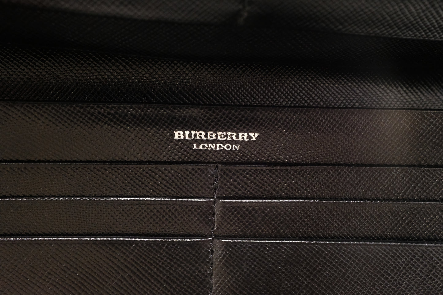 Burberry Long Wallet in Black Leather