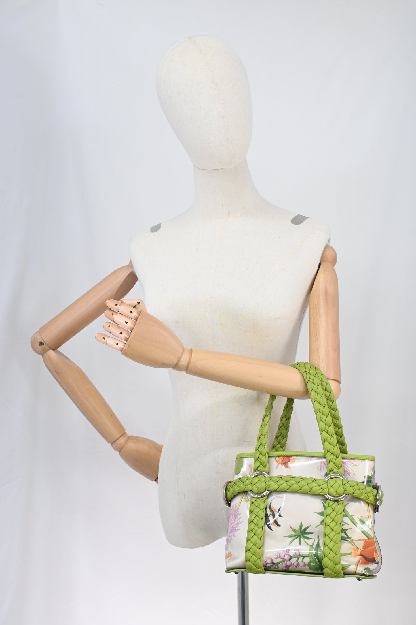 Ferragamo Handbag in Floral Print Coated Canvas