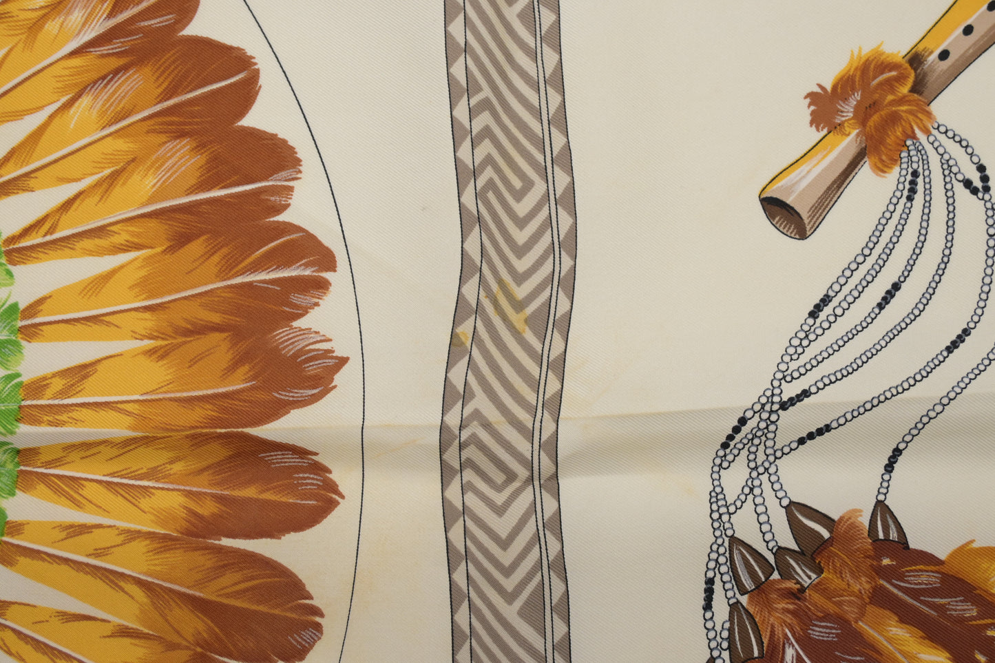 Hermes 'Brazil' Carre 90 in Gray Silk