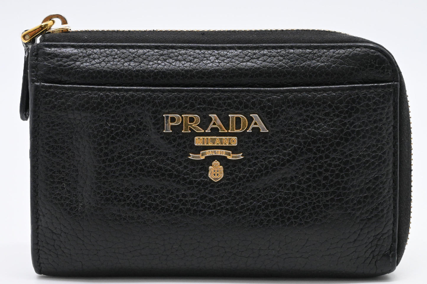 Prada Key Pouch in Black Leather