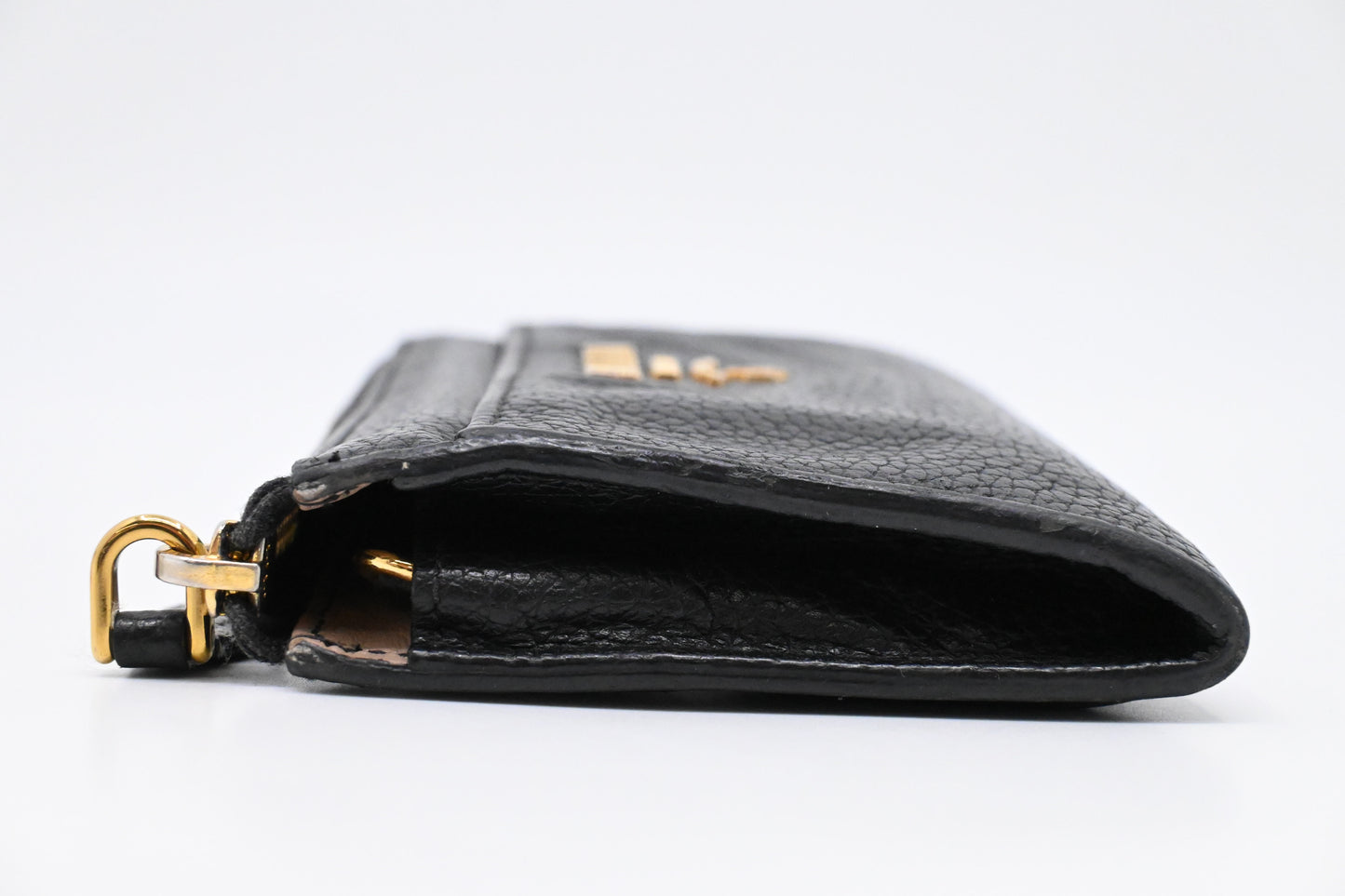 Prada Key Pouch in Black Leather