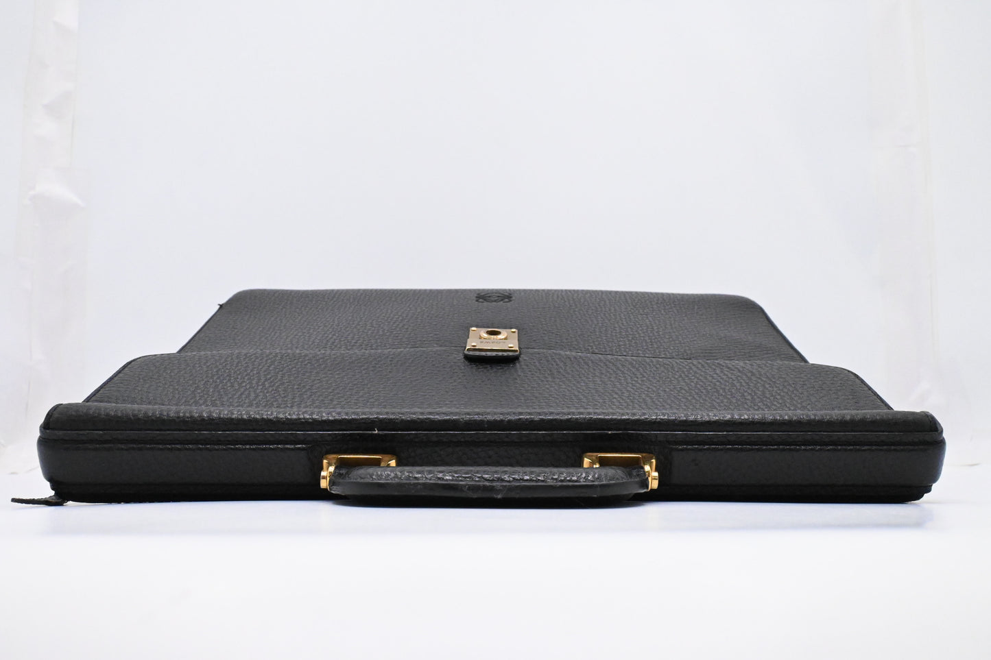 Loewe Anagram Briefcase in Black Leather