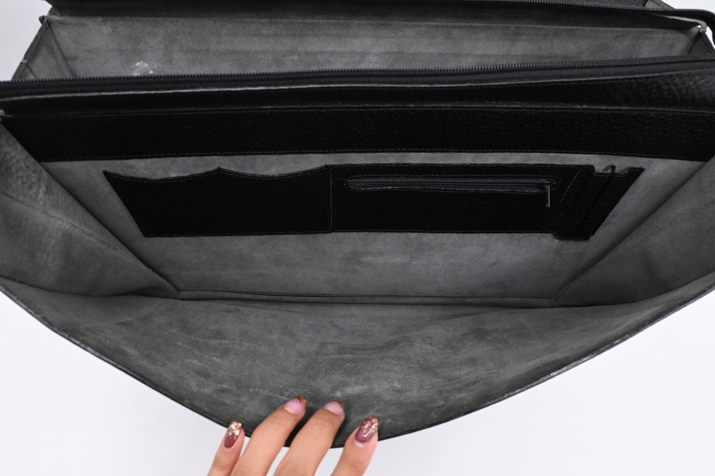 Loewe Anagram Briefcase in Black Leather