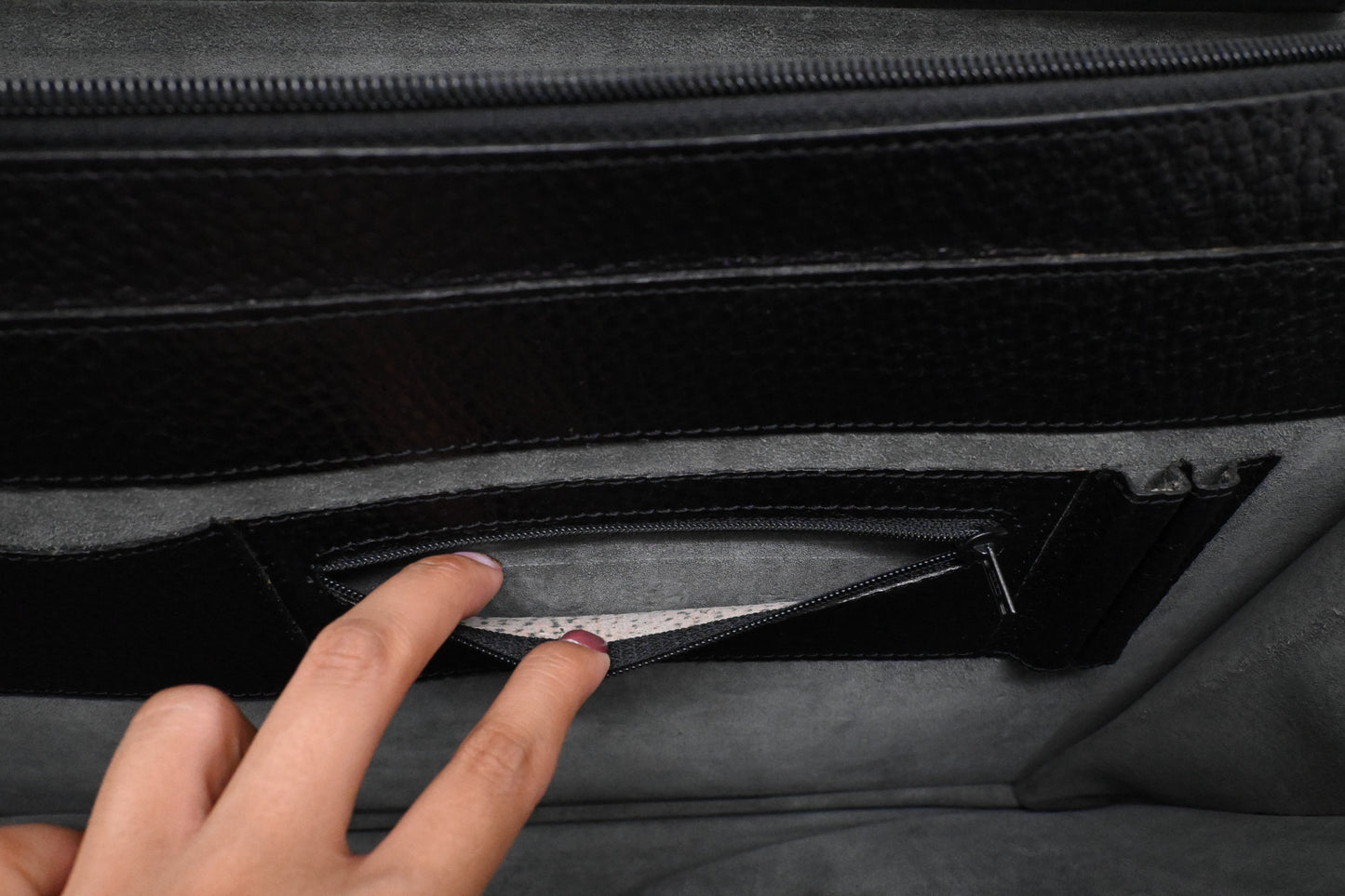 Loewe Anagram Briefcase in Black Leather