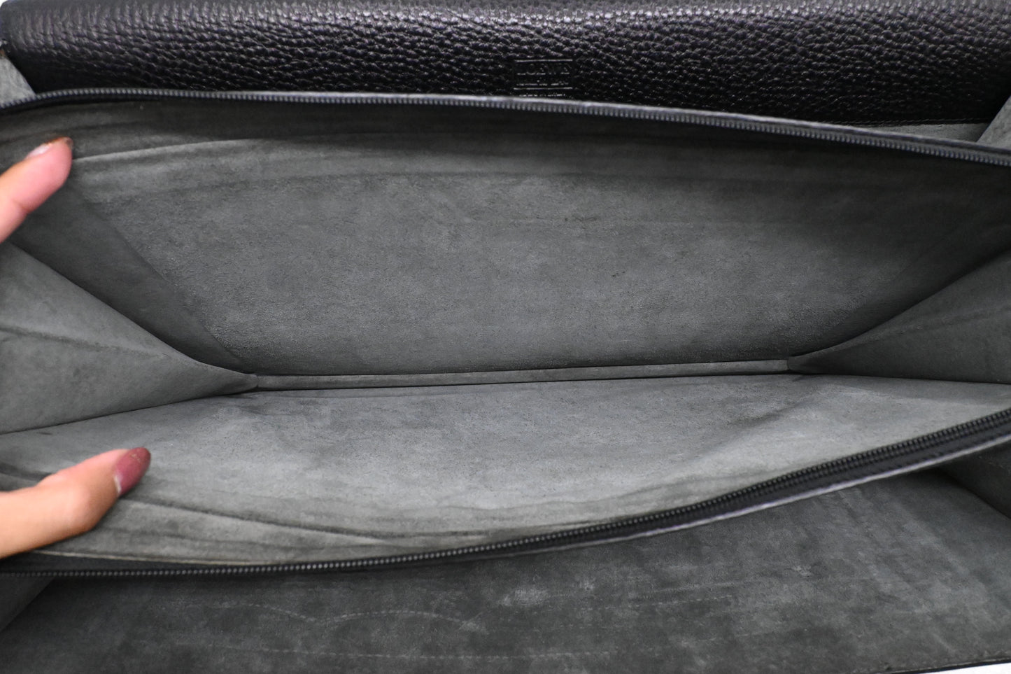 Loewe Anagram Briefcase in Black Leather
