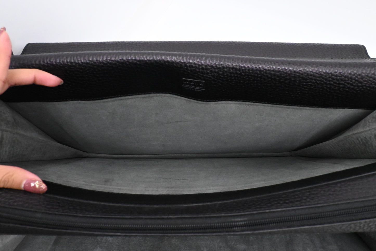 Loewe Anagram Briefcase in Black Leather