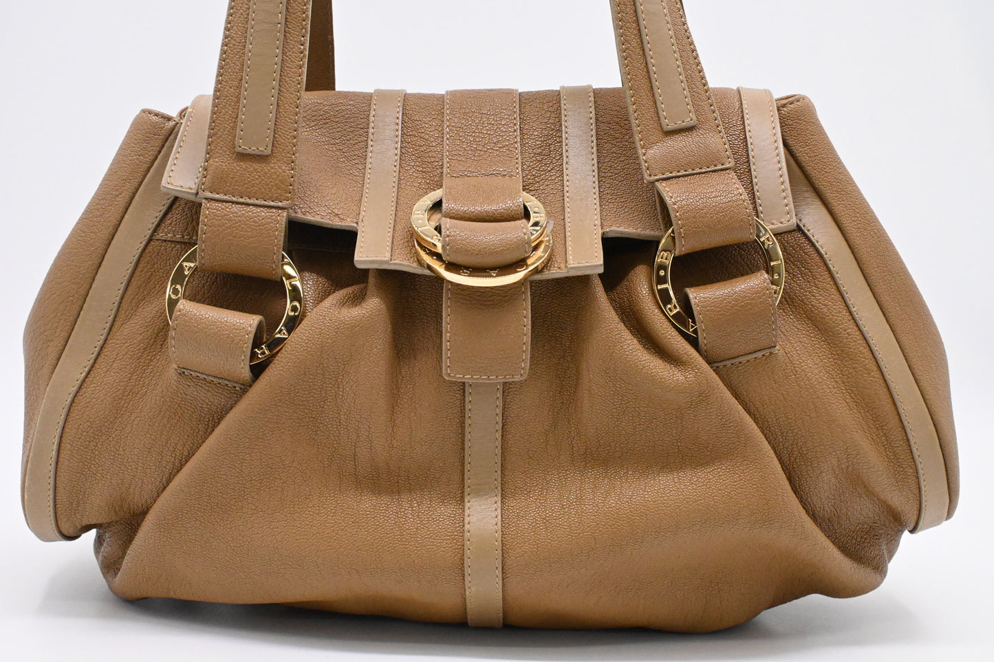 Bvlgari Handbag in Tan Leather