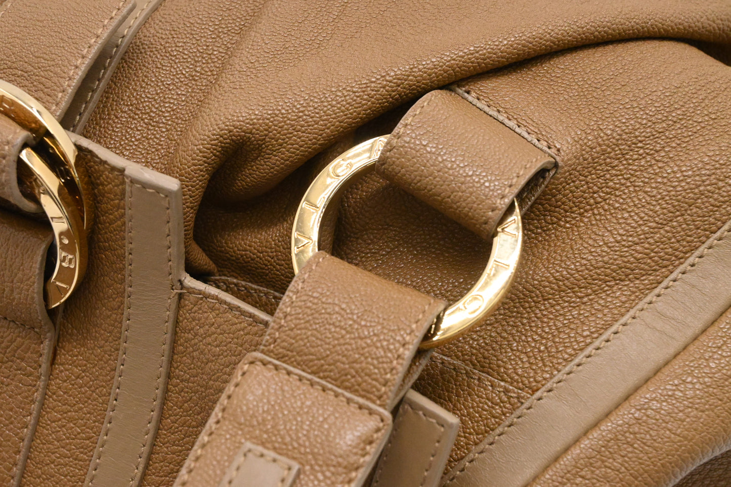 Bvlgari Handbag in Tan Leather