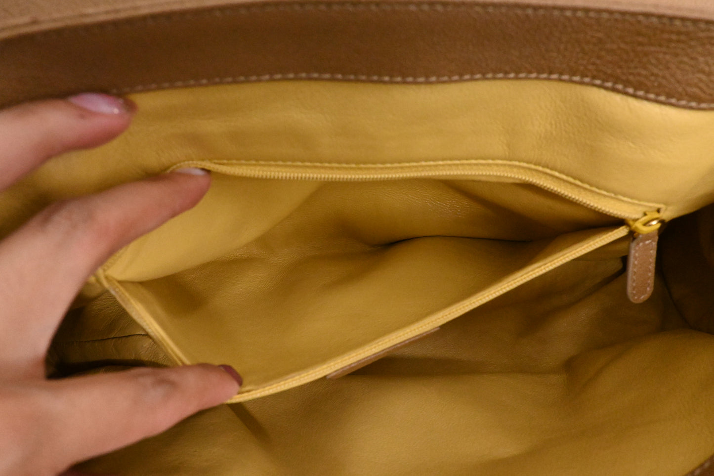 Bvlgari Handbag in Tan Leather
