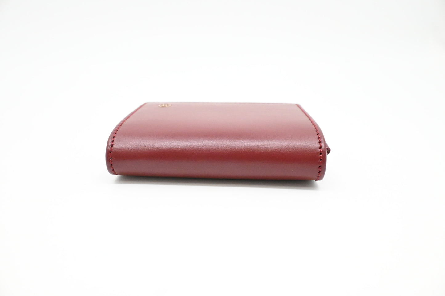 Cartier Square Coin Case in Burgundy Leather