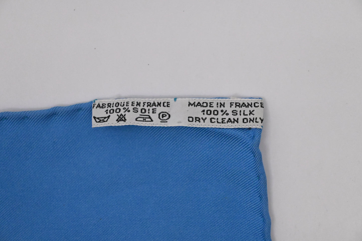 Hermes 'Vive le Vent' Carre 90 in Blue Silk