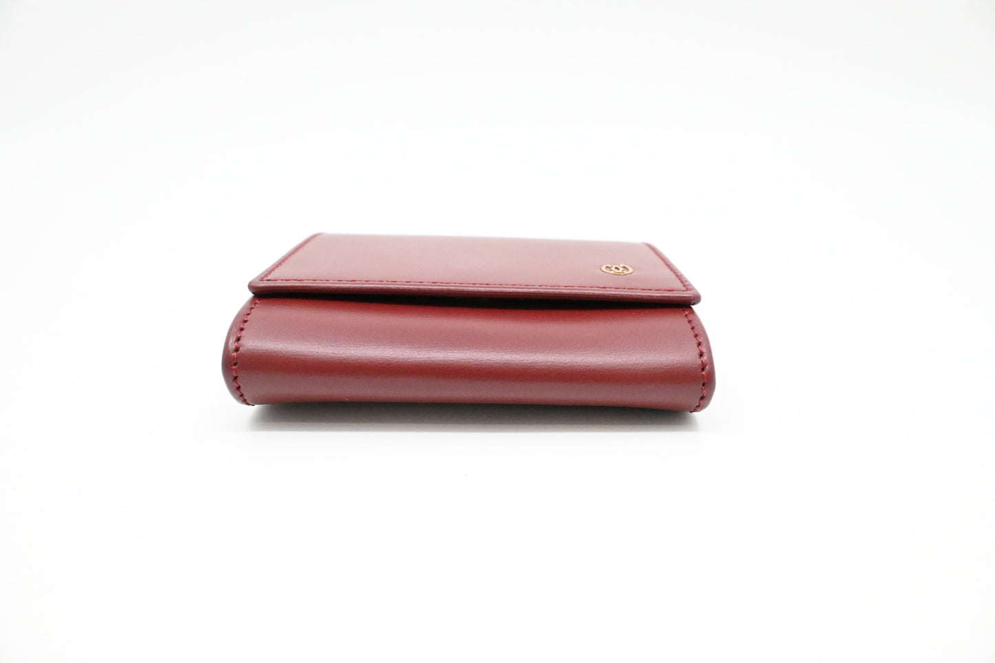 Cartier Square Coin Case in Burgundy Leather