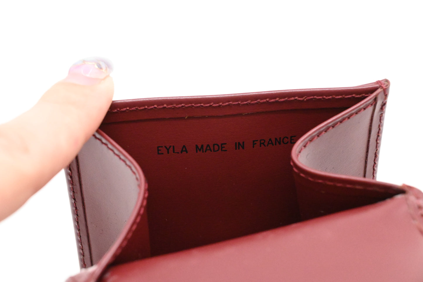 Cartier Square Coin Case in Burgundy Leather