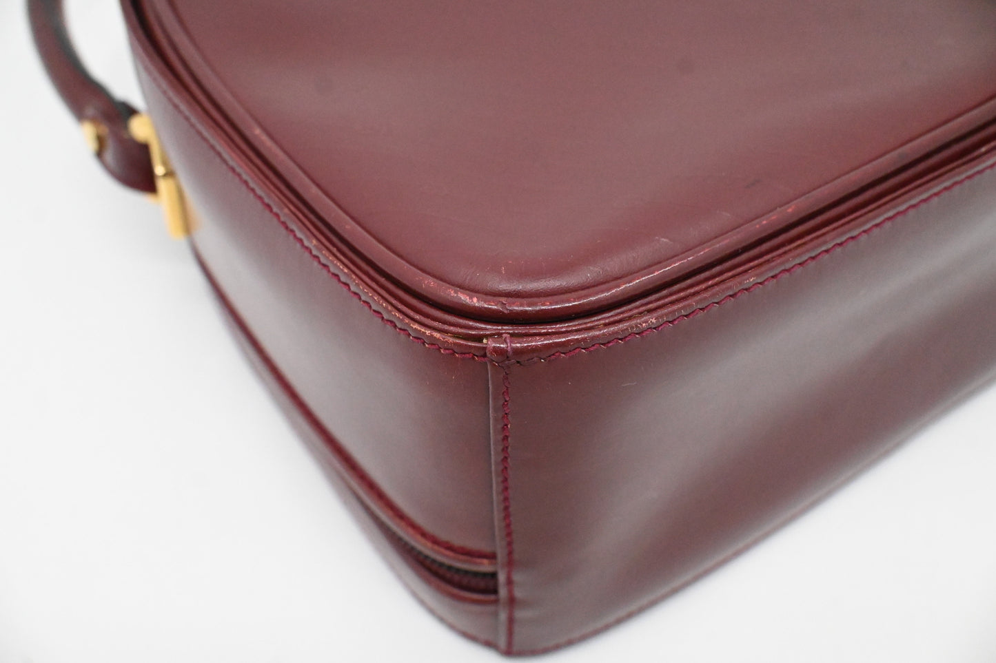 Gucci Handbag in Burgundy Leather