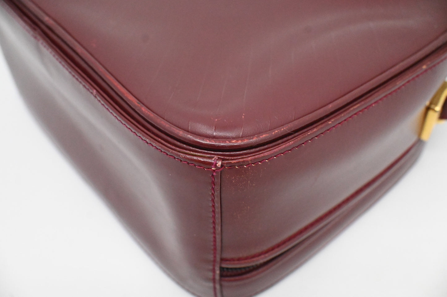Gucci Handbag in Burgundy Leather