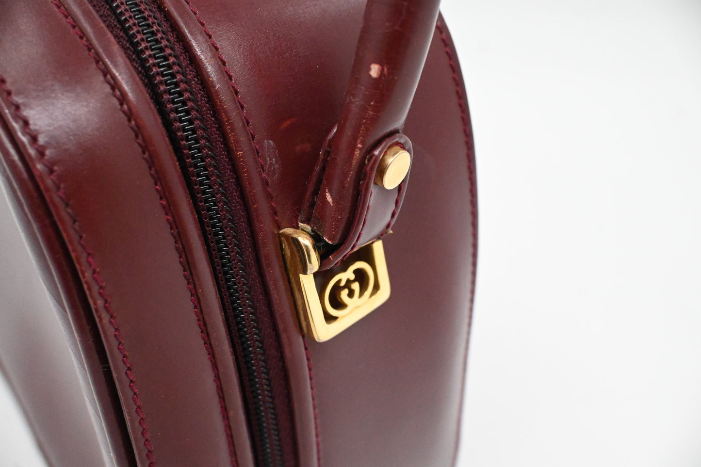 Gucci Handbag in Burgundy Leather