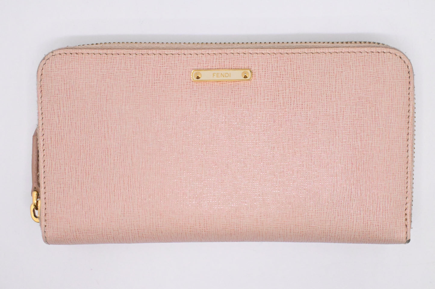 Fendi Zippy Wallet in Pink Leather