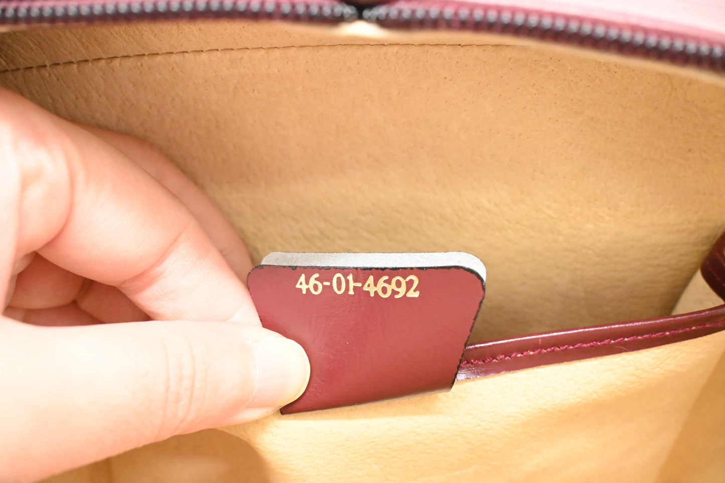 Gucci Handbag in Burgundy Leather