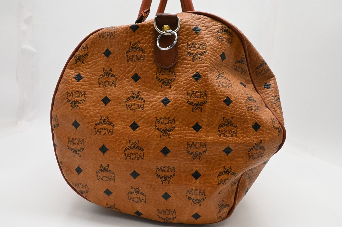MCM Duffle Bag in Cognac Visetos Canvas
