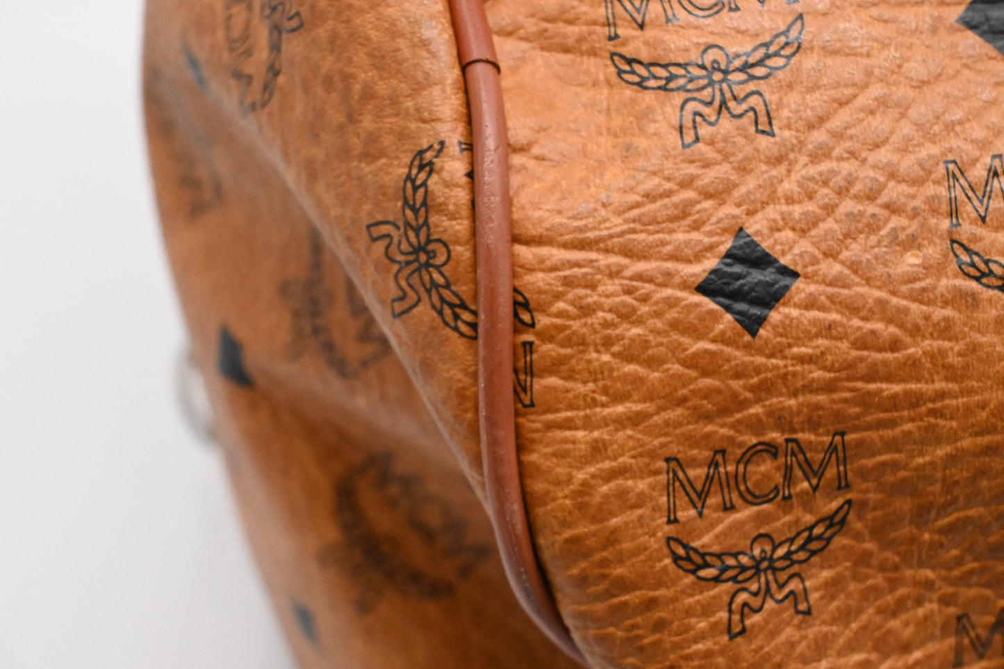 MCM Duffle Bag in Cognac Visetos Canvas