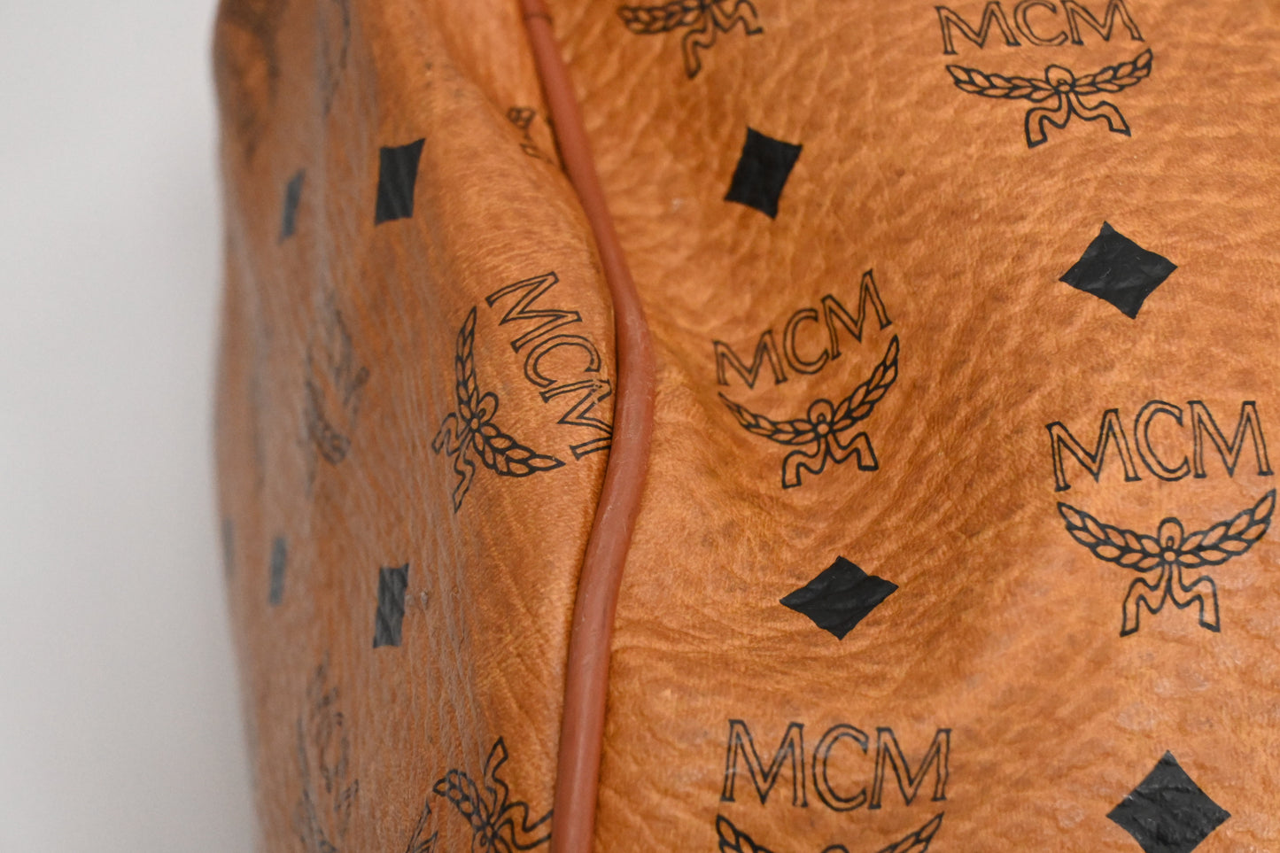 MCM Duffle Bag in Cognac Visetos Canvas