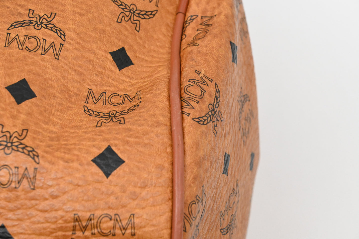 MCM Duffle Bag in Cognac Visetos Canvas