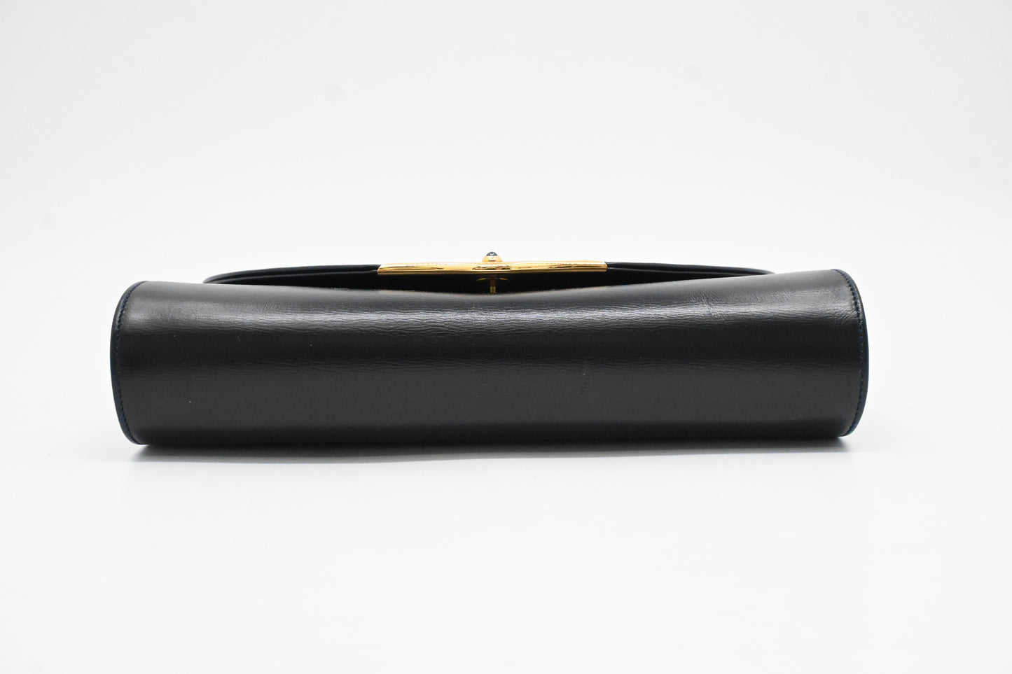 Cartier Chain Shoulder Bag in Navy Leather