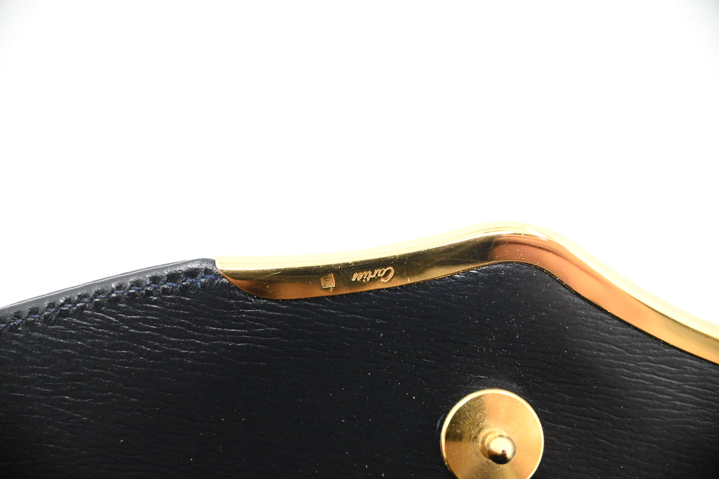 Cartier Chain Shoulder Bag in Navy Leather