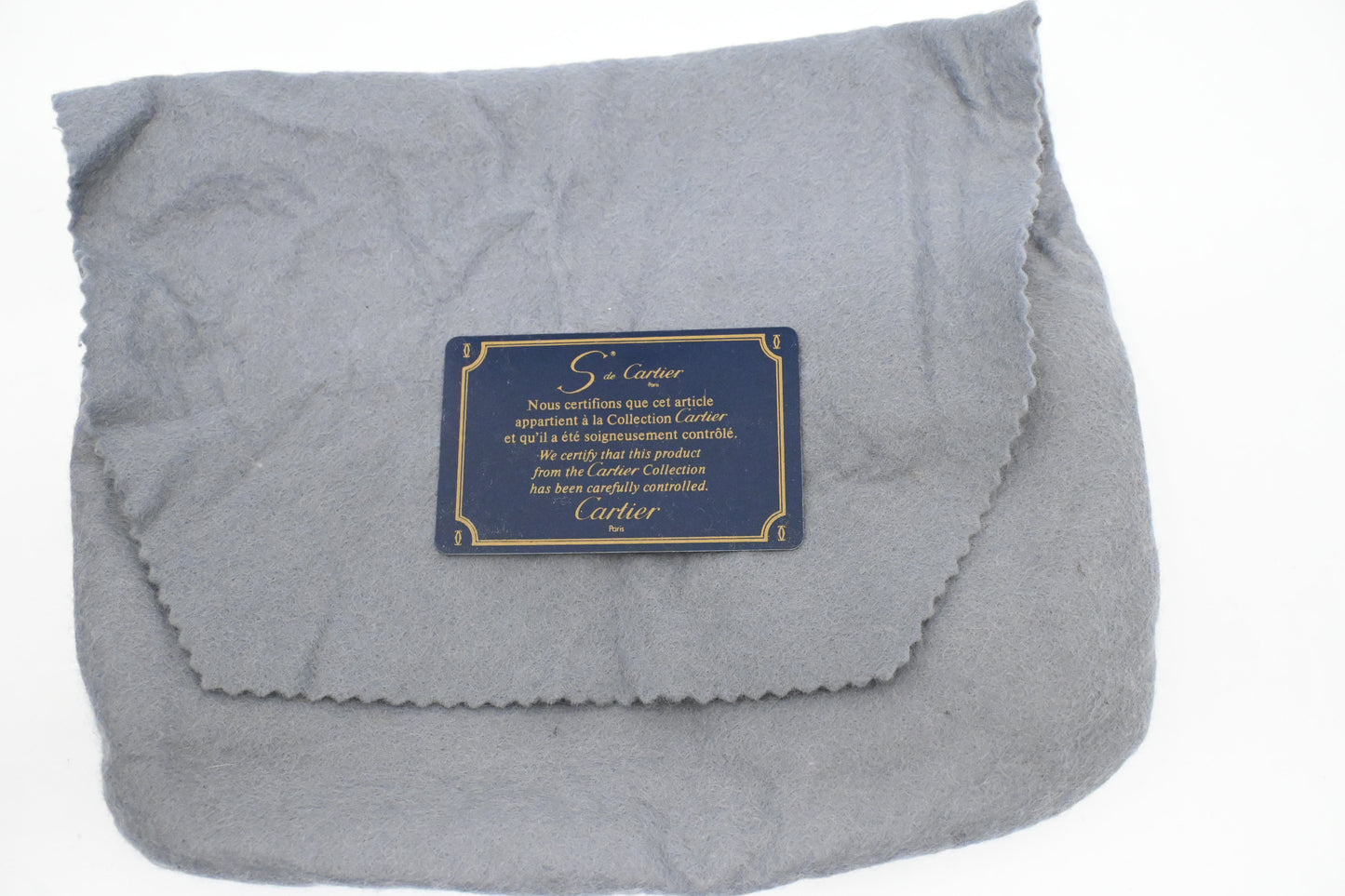 Cartier Chain Shoulder Bag in Navy Leather