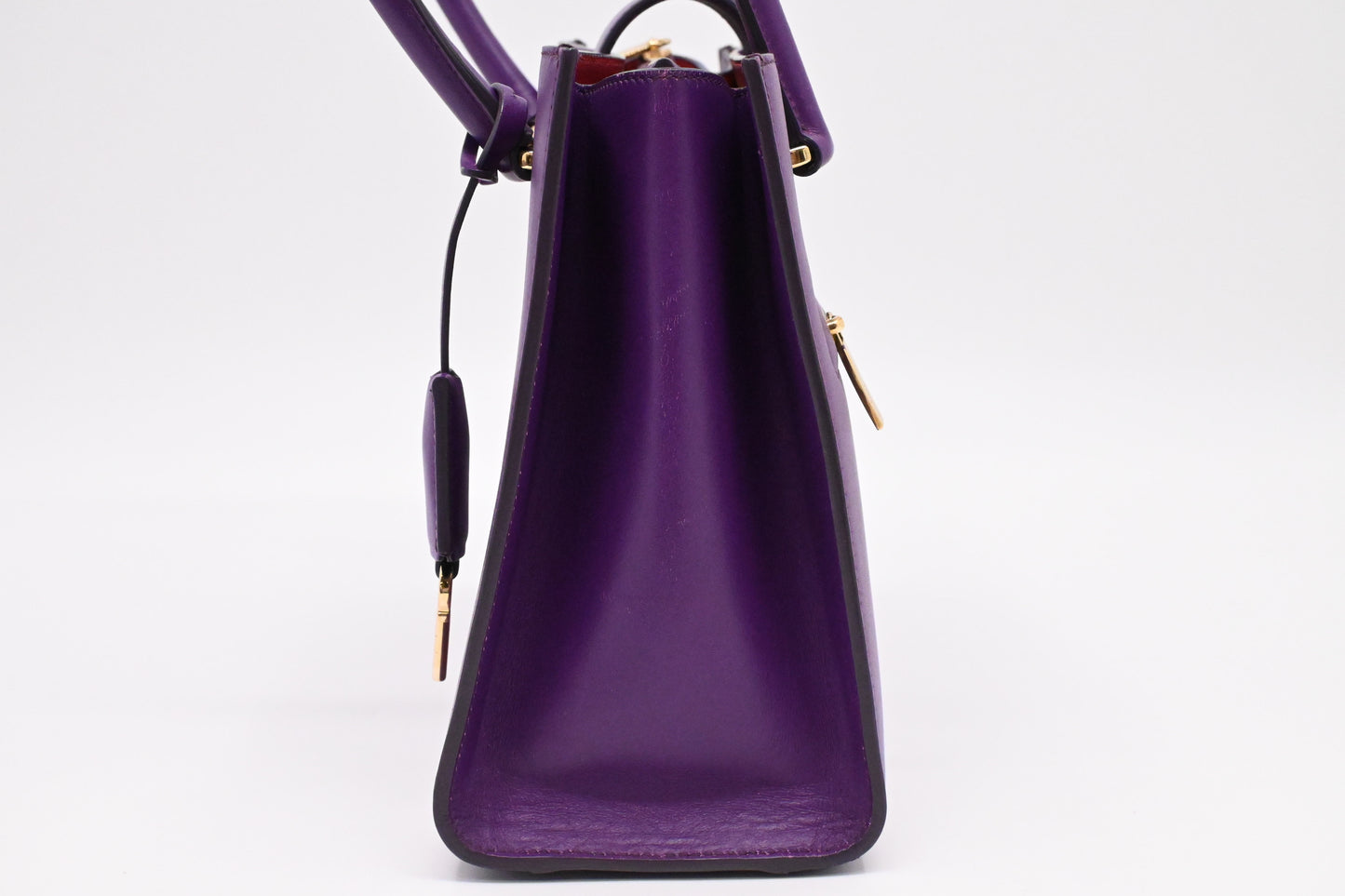 Ferragamo Gancini Handbag in Purple Leather