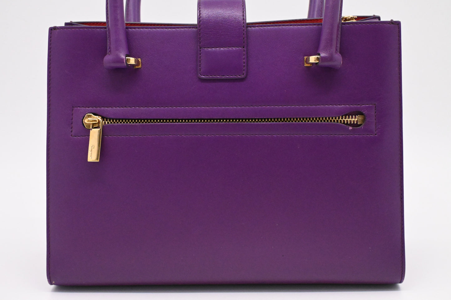 Ferragamo Gancini Handbag in Purple Leather