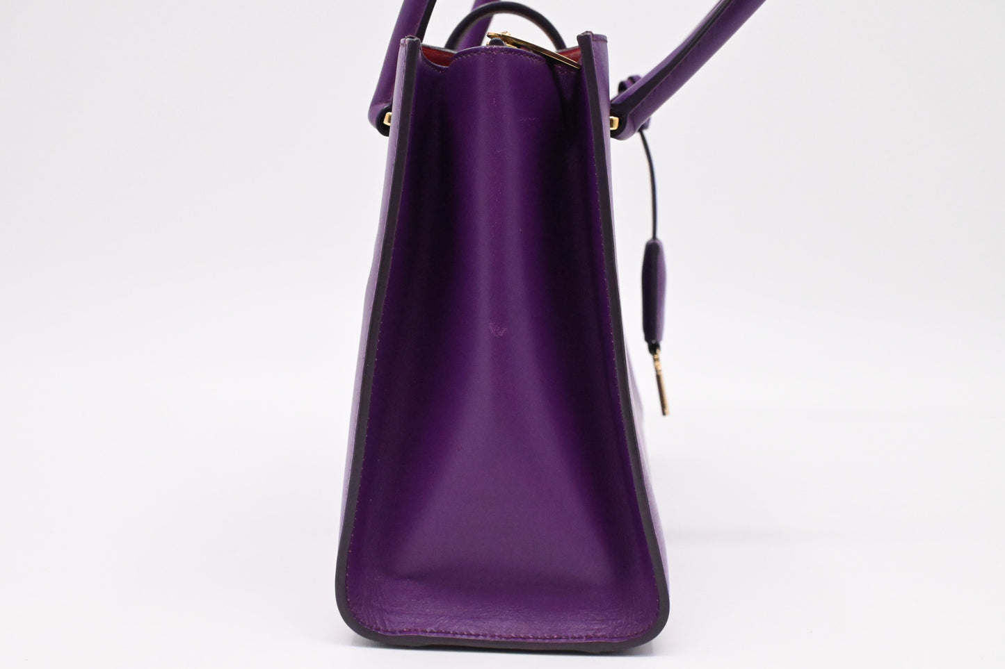 Ferragamo Gancini Handbag in Purple Leather